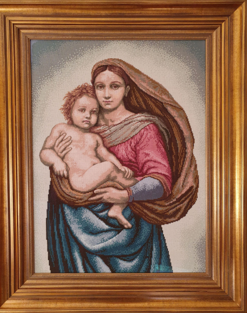Cross-stitch Sistine Madonna 